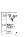 Craftsman 315.105050 Owner`s manual