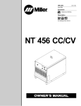 Miller Electric NT 456 CV Owner`s manual