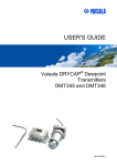 Vaisala DRYCAP DMT346 User`s guide
