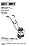 Craftsman 536.292521 Operating instructions