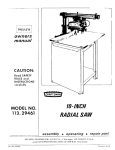 Craftsman 113.29461 Owner`s manual
