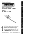 Craftsman 358.795700 Operator`s manual