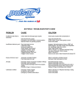 Pulsar PG8098 Troubleshooting guide