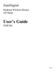 ZuniDigital ZGR304 User`s guide