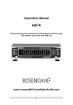 Rosendahl mif 4 Instruction manual