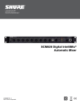 Shure SCM820 Digital IntelliMix Specifications