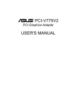 Asus PCI-V775V2 User`s manual