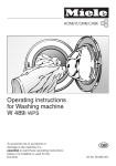 Miele SOFTTRONIC W 1215 Operating instructions