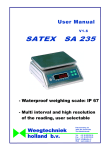 Satex SA 235 User manual
