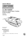 Craftsman 315.277251 Owner`s manual