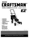 Craftsman EZ3 917.377301 Owner`s manual