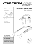 ProForm XP 690t User`s manual