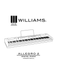 Williams Piano Allegro Owner`s manual