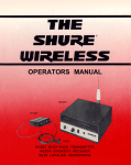 Shure WL83 Specifications