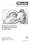 Miele W 2652 WPS Operating instructions