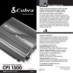 Cobra CPI1500 Operating instructions