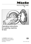 Miele W 833 Operating instructions