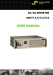 Eltek Valere UNV-F 2.5 User manual