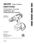 Craftsman 973.271970 Operating instructions