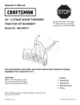 Craftsman 486.248371 Operating instructions