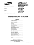 Samsung RS2555SW Operating instructions