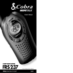 Cobra FRS237 Owner`s manual
