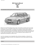 Volvo 960 Owner`s manual
