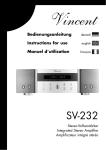 VINCENT SV-232 Specifications