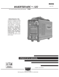 Century INVERTER ARC 120 Operator`s manual