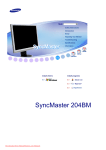 Samsung 204BM Owner`s manual