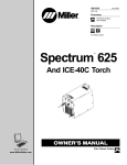 Miller Electric 625 Owner`s manual