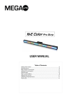 Mega Lite N-E Color Strip User manual