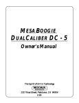 Mesa/Boogie DC5 Owner`s manual