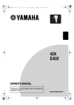 Yamaha E40X Owner`s manual