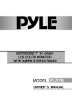 PYLE Audio PLR7N Operating instructions