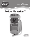 VTech Follow Me Writer User`s manual