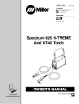 Miller Spectrum 625 X-TREME Owner`s manual