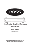 Ross HDR-8610USB User manual