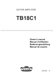 Vox TB18C1 Owner`s manual