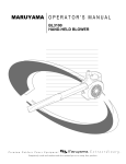 Maruyama BL3100 Operator`s manual