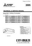Mitsubishi PEFY-P24NMSU-E Service manual