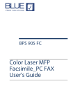 Blue BPS 905 FC User`s guide