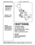 Sears 536 Operator`s manual