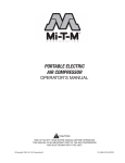 Mi-T-M PORTABLE ELECTRICAIR COMPRESSOR Operator`s manual