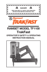 RAMSET RAM 1000 Operating instructions