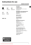 Ariston ARXXF 106 Technical data