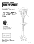 Craftsman 351.229000 Operating instructions