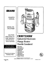 Craftsman 315.275062 Owner`s manual