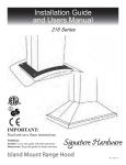 Signature Hardware Island Mount Range Hood Installation guide