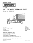 Craftsman 486.245041 Operators Operating instructions